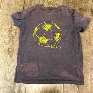 Boys soccer tee grayish blue